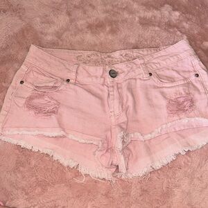 Pink Jean shorts